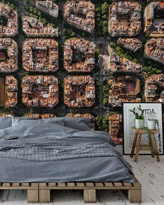 Barcelona Blocks Abstract Wallpaper