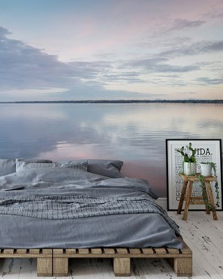 Bay Clouds Reflections Scenic Wallpaper