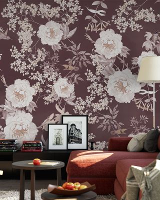 Birds of Eden Floral Wallpaper