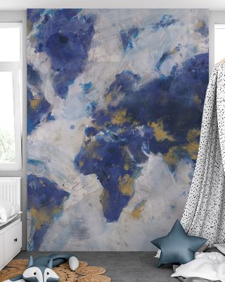 Blue World Abstract Wallpaper