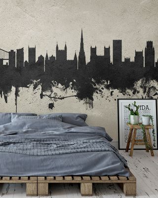 Bristol England Skyline Concrete Wallpaper
