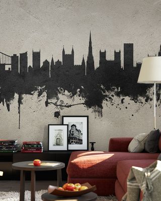 Bristol England Skyline Concrete Wallpaper
