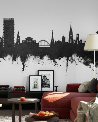Cheltenham England Skyline Black & White Wallpaper