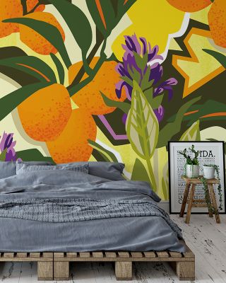 Citrus Sage Abstract Wallpaper