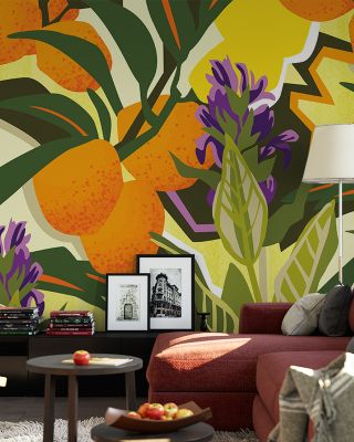 Citrus Sage Abstract Wallpaper