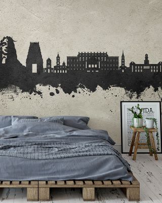 Coimbatore India Skyline Concrete Wallpaper
