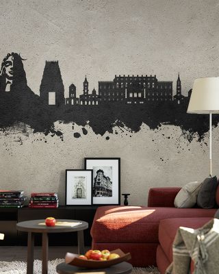 Coimbatore India Skyline Concrete Wallpaper