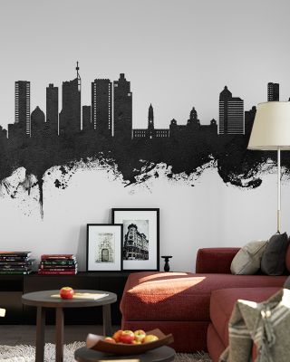 Durban South Africa Skyline Black & White Wallpaper