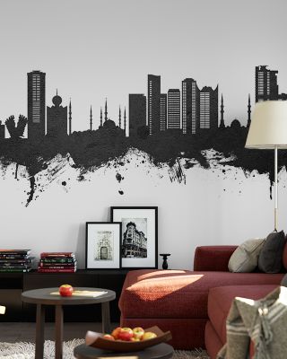 Fujairah Skyline Black & White Wallpaper