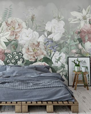 Garden Embrace Floral Wallpaper