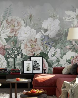 Garden Embrace Floral Wallpaper