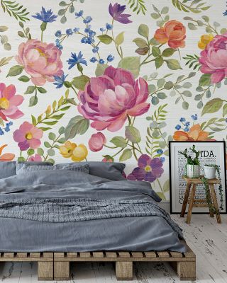 Garden Party Petals Floral Wallpaper