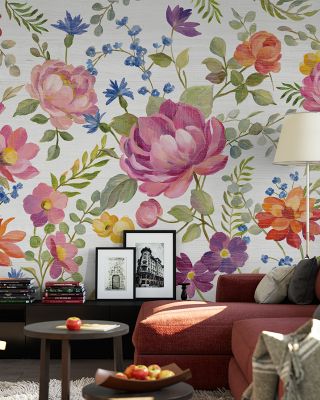 Garden Party Petals Floral Wallpaper