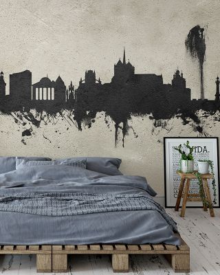 Geneva Switzerland Skyline Concrete Wallpaper