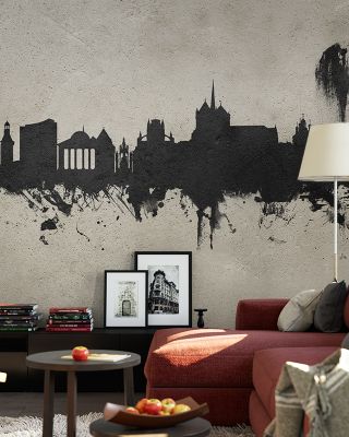 Geneva Switzerland Skyline Concrete Wallpaper
