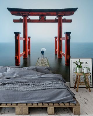 Hakone Shrine Scenic Wallpaper