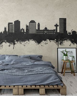 Hobart Australia Skyline Concrete Wallpaper