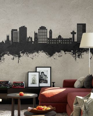 Hobart Australia Skyline Concrete Wallpaper