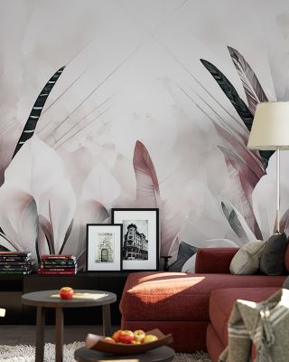 Huge Irises Red Floral Wallpaper