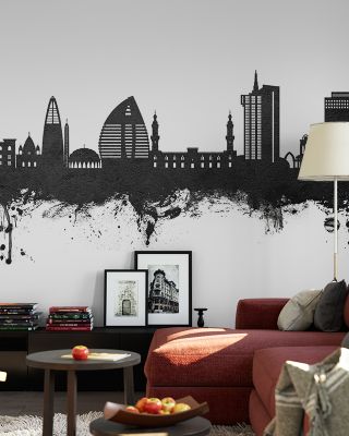 Khartoum Sudan Skyline Black & White Wallpaper
