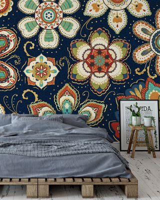 La Vida Flowers Floral Wallpaper