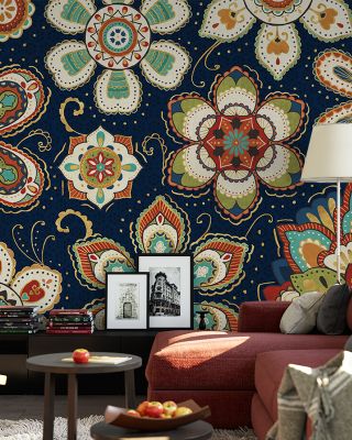 La Vida Flowers Floral Wallpaper