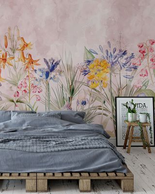 Lily of the Nile Floral Wallpaper
