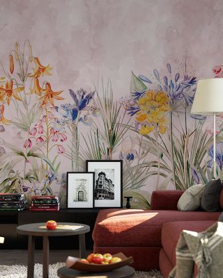 Lily of the Nile Floral Wallpaper