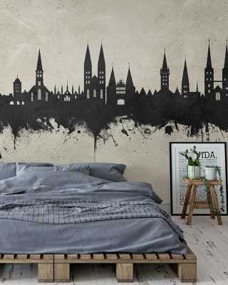 Lubeck Germany Skyline Concrete Wallpaper