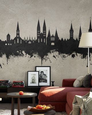 Lubeck Germany Skyline Concrete Wallpaper