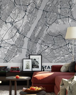 Map of Manhattan Abstract Wallpaper