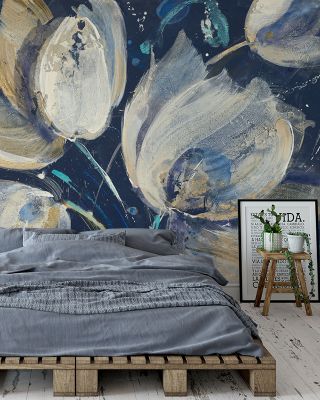 Midnight Garden Floral Wallpaper