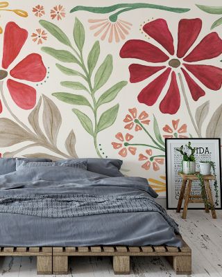 Modern Petals Abstract Wallpaper
