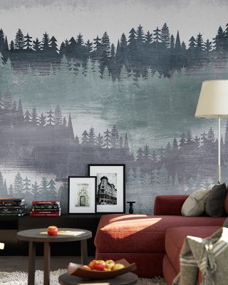 Mountainscape Blush Scenic Wallpaper