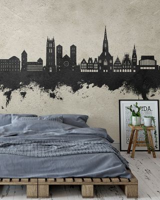 Münster Germany Skyline Concrete Wallpaper