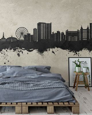 Myrtle Beach South Carolina Skyline Concrete Wallpaper