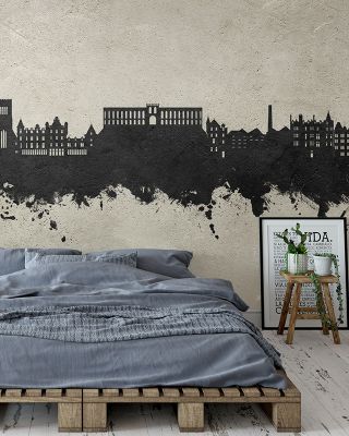 Oban Scotland Skyline Concrete Wallpaper