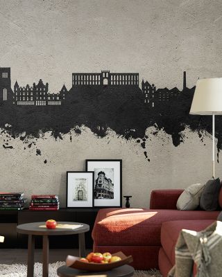 Oban Scotland Skyline Concrete Wallpaper