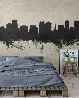 Orlando Florida Skyline Concrete Wallpaper