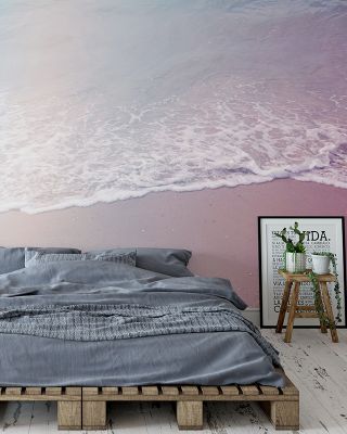 Pink Beach Scenic Wallpaper