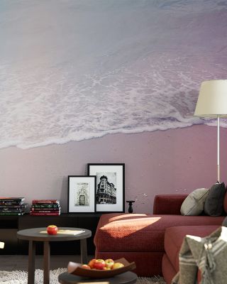 Pink Beach Scenic Wallpaper