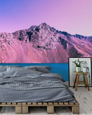 Pink Mountain Scenic Wallpaper