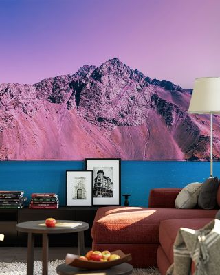 Pink Mountain Scenic Wallpaper