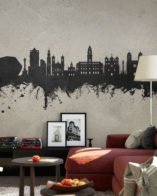 Porto Portugal Skyline Concrete Wallpaper