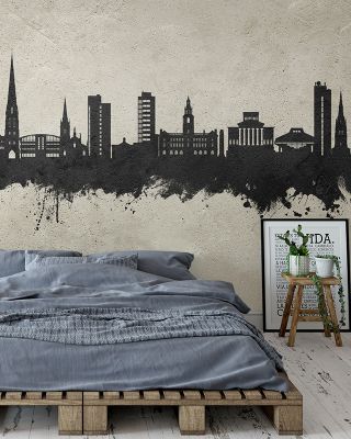 Preston England Skyline Concrete Wallpaper