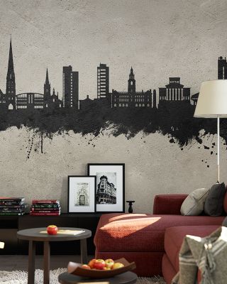 Preston England Skyline Concrete Wallpaper