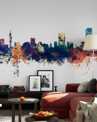 Pretoria South Africa Skyline Blue & Bronze Wallpaper