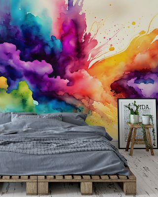 Rainbow Explosion Abstract Wallpaper