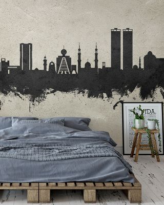 Ras Al Khaimah Skyline Concrete Wallpaper