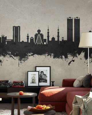 Ras Al Khaimah Skyline Concrete Wallpaper